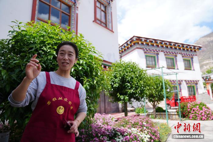 图为卓玛拉姆与果拉丛藏家乐。 中新网记者 刘冉阳 摄