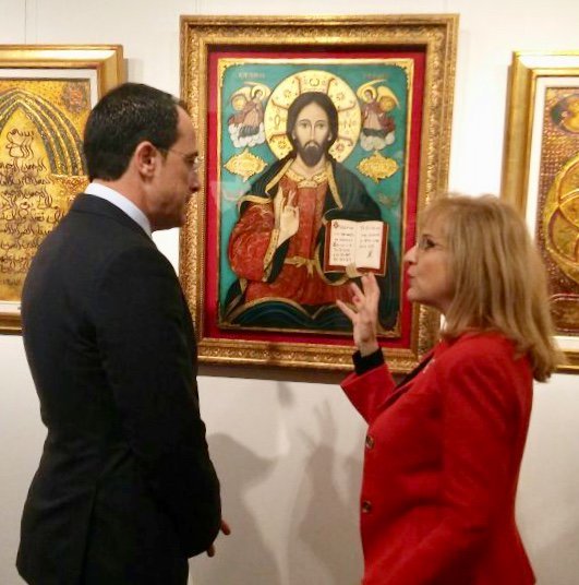 2018年,凯莱基安在贝鲁特举办展览《贝鲁特:共生之城》,她向时任塞浦路斯总统介绍其画作。