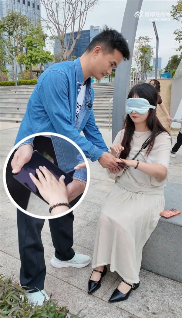 OPPO Find N6路人盲测摸横竖 折痕控制太强了 小姐姐直呼牛X