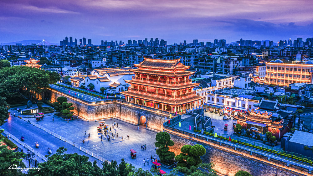 潮州古城夜色。（受访者供图）