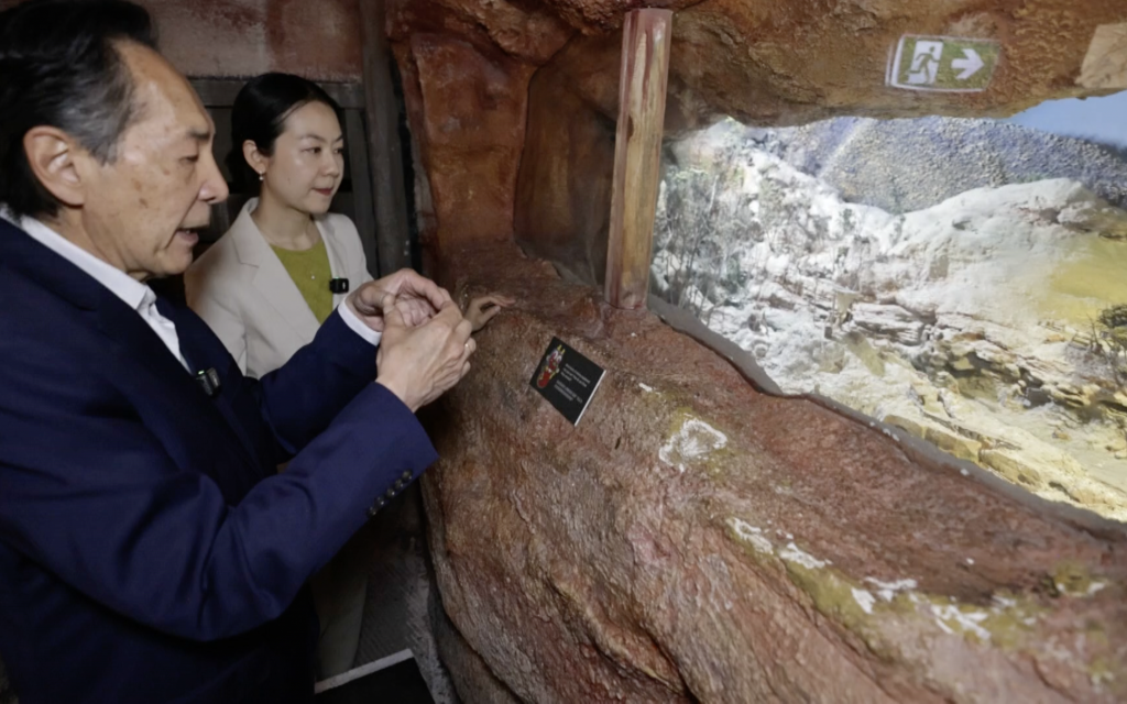 2月1日，墨尔本澳华历史博物馆首席执行官王兴乡向新华社记者介绍19世纪华人在澳洲金矿上的生产活动。（视频截图）新华社报道员归清摄