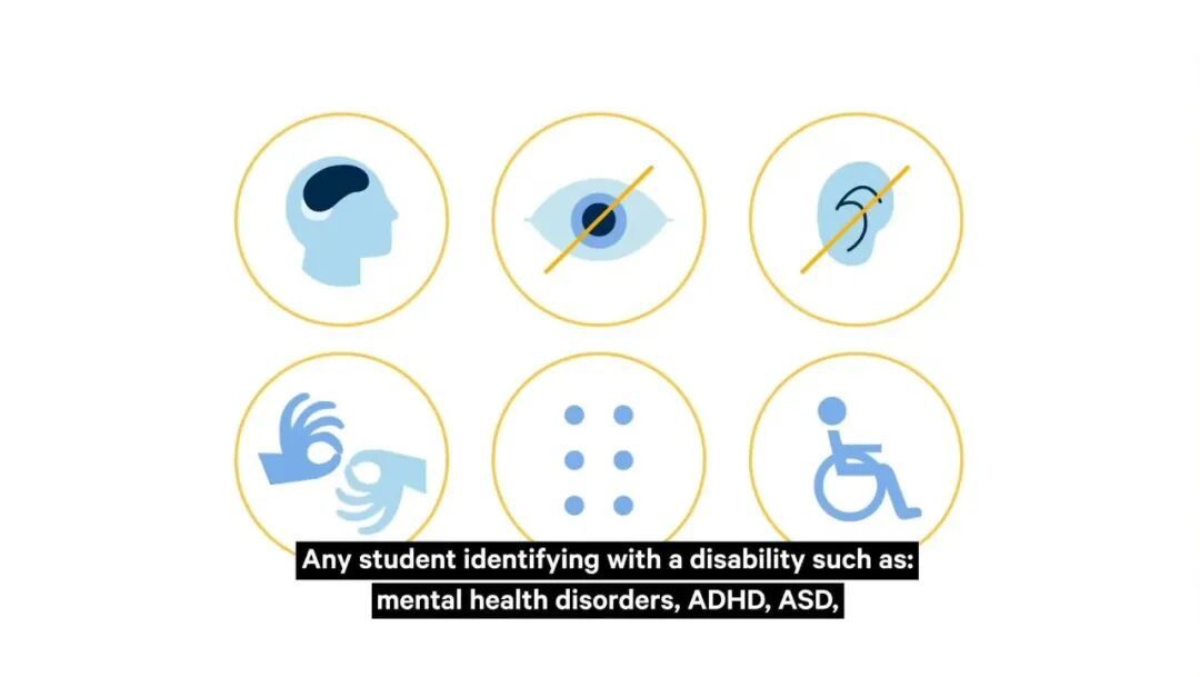 在密歇根大学,任何自我认定有残疾的学生,如心理健康障碍、ADHD、ASD等都可以申请包括低干扰考场在内的学业辅助安排/截图自@密歇根大学