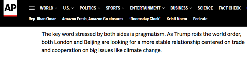 美联社网站报道截图