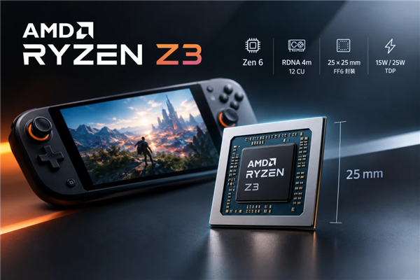 AMD掌机芯片大变革！锐龙Z3系列曝光：Zen 6架构、25mm封装