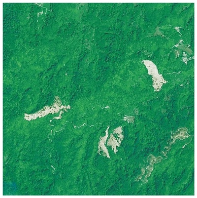 海南热带雨林国家公园五指山片区局部2011年卫星遥感图。