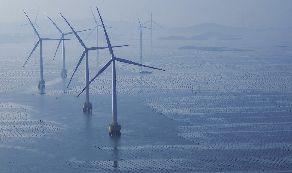 这是福建省莆田市南日岛海域海上田园综合体（2025年2月27日摄，无人机照片。来源：新华社）