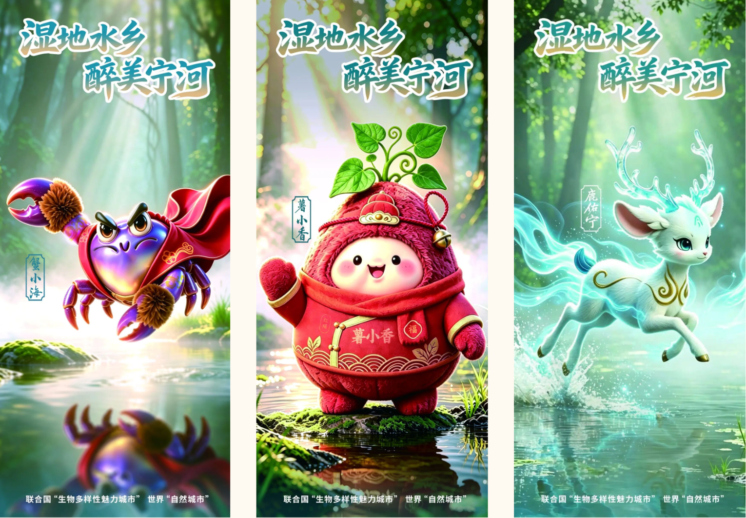 “芦海三宝”IP形象(央广网发 宁河区供图)