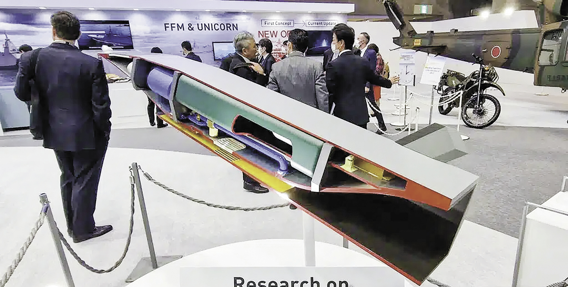 日本高超音速武器的概念模型。（图源：《海军新闻》）