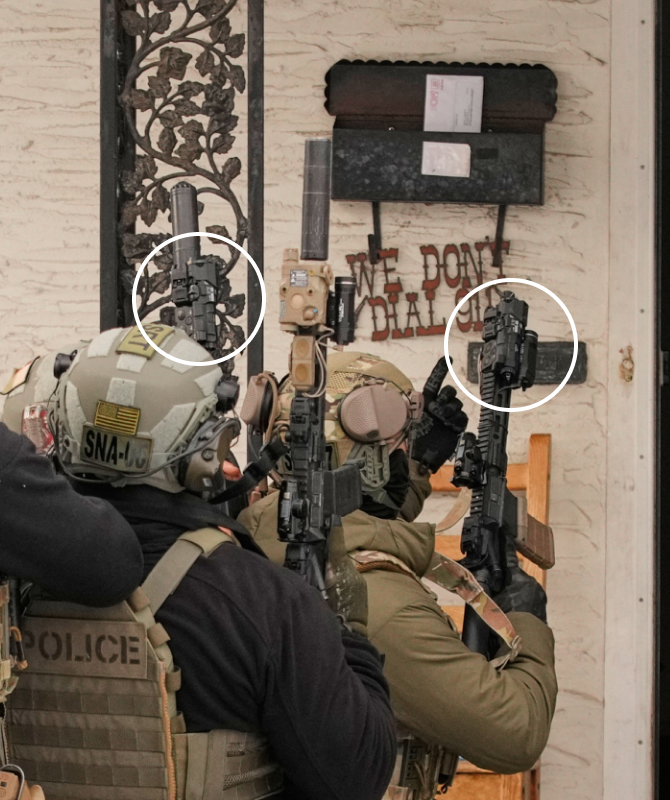 靠近步枪前端位置装配的“模块化先进武器激光系统” 图源：美媒报道配图