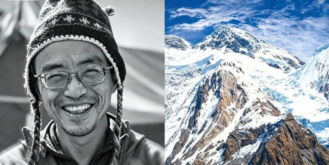 ▲中国登山家王钟（左）
