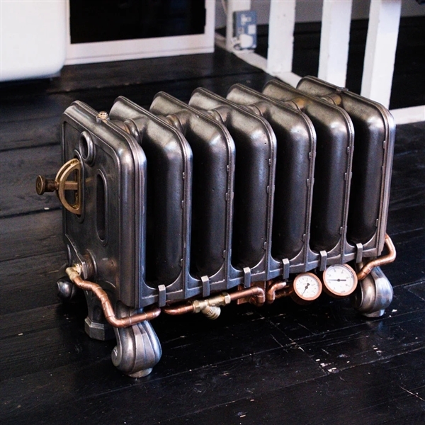 冬天能当暖气片!高玩DIY超硬核铸铁散热器PC:重达99公斤 内置18升冷却液