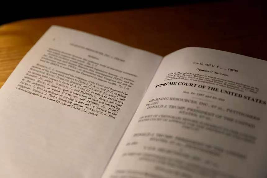 ◆2026年2月20日,美国最高法院以6比3裁决,认定《国际紧急经济权力法》没有授权总统征收大规模关税。(图源:CNN)