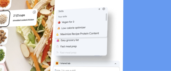 在Chrome中的Gemini使用Skills