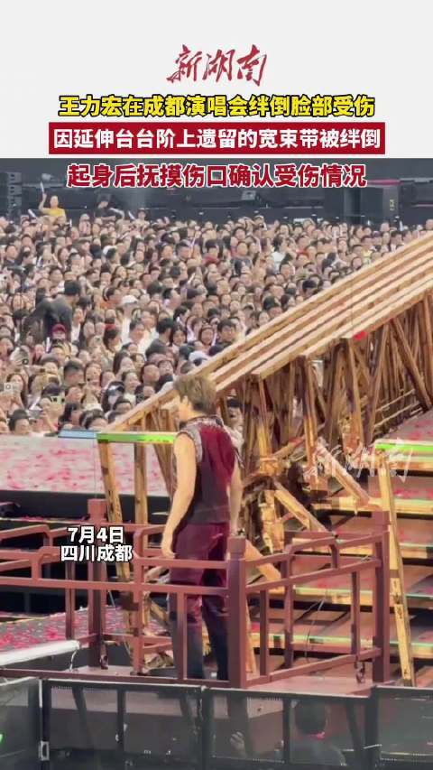 王力宏简单包扎后继续演出