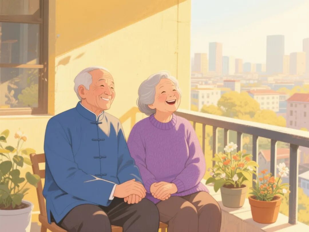 摄图网_701722335_老年夫妇牵手坐阳台眺望城_(企业商用).jpg