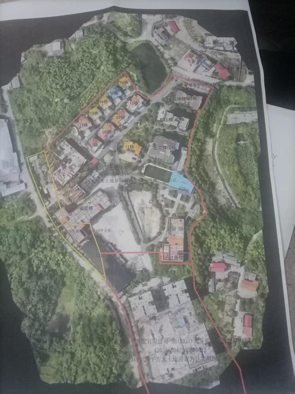 玉泉山庄平面图,大量资产已被抵押给银行。