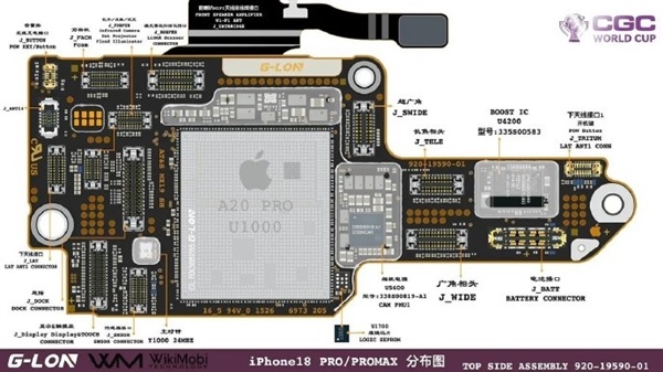 苹果iPhone 18 Pro系列主板图:私自扩容手机要报废、为散热双层设计被弃