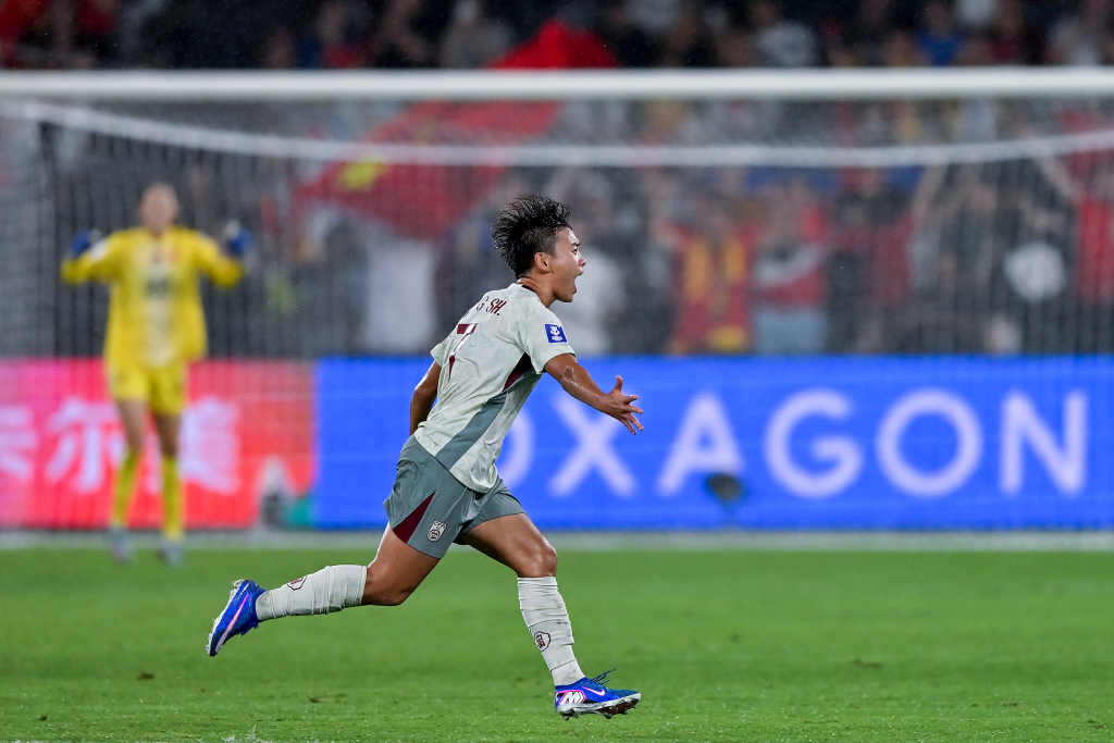 王霜的进球为中国女足反超比分。