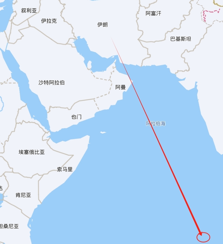 迪戈加西亚距离伊朗本土近4000公里