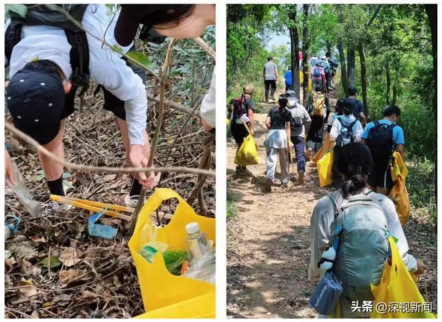 志愿者“山海捡塑 绿美鲲鹏”系列活动。