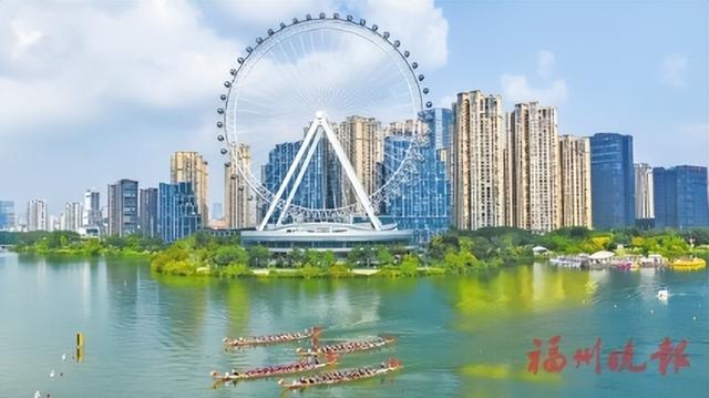 龙舟巡回赛在晋安湖举行。
