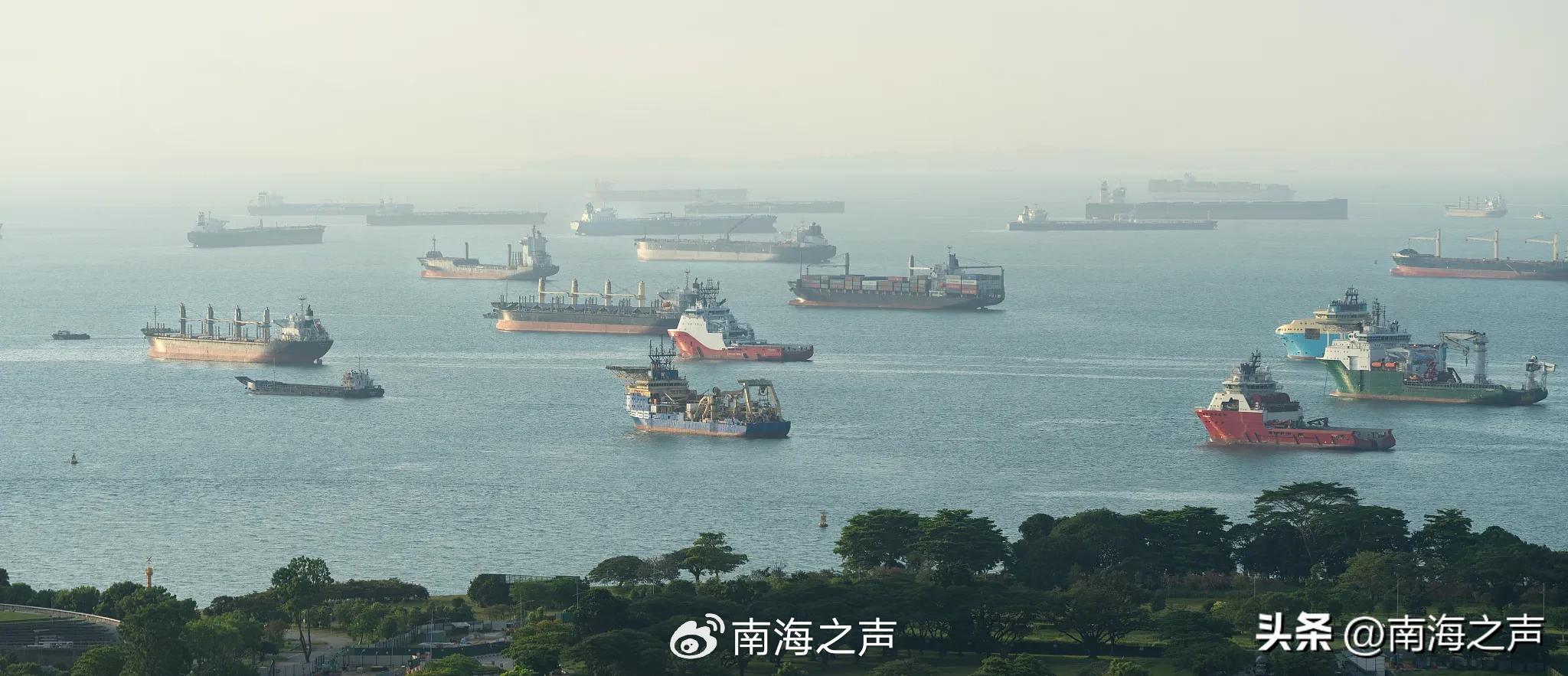 繁忙的马六甲海峡。图/视觉中国