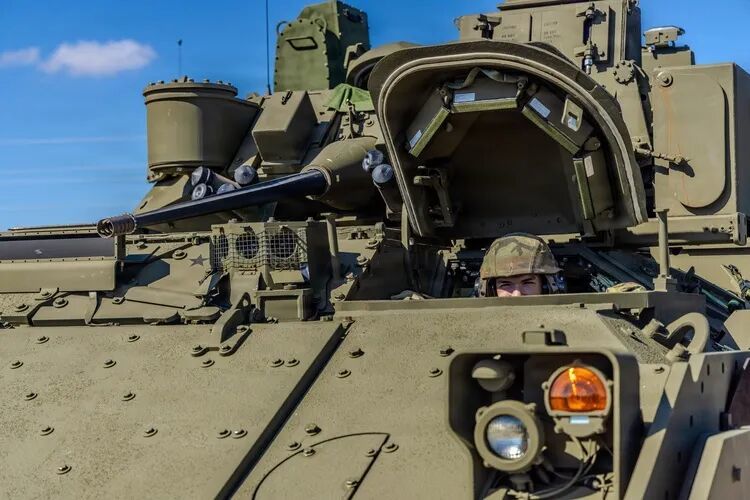 First Team receives new M2A4E1 Bradley Infantry Fighting Vehicles