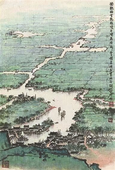 《常熟田》 钱松喦 1963年