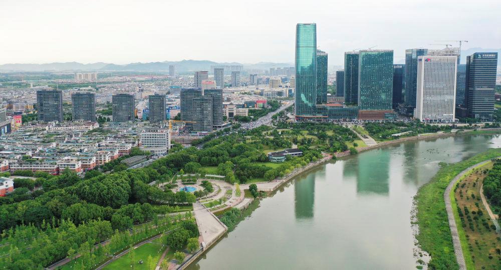 △义乌国际商贸城与金融商务区