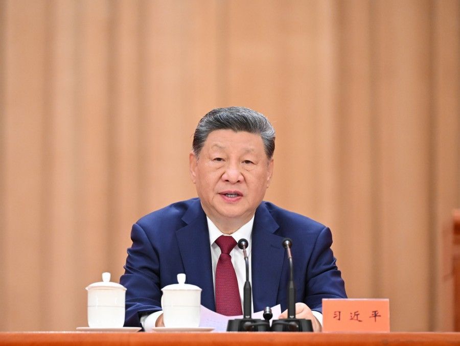 2026年7月1日上午,庆祝中国共产党成立105周年大会在北京人民大会堂隆重举行。中共中央总书记、国家主席、中央军委主席习近平发表重要讲话。新华社记者 李响 摄