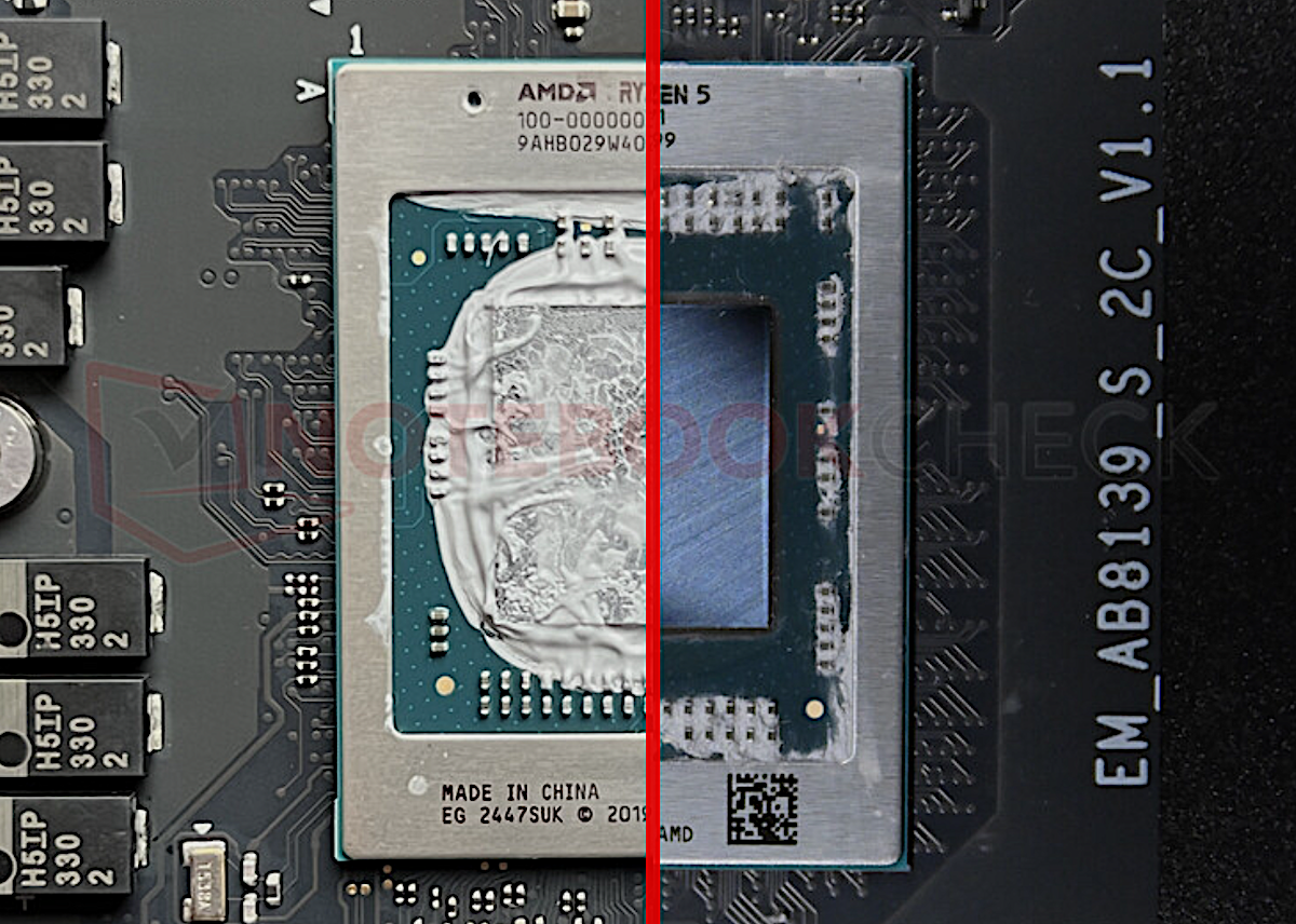 ▲ 左:5500U 主板,右:7430U 主板