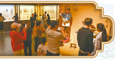 观众在中国国家博物馆参观正在举办的“中国古代饮食文化展”。本报记者 张武军摄