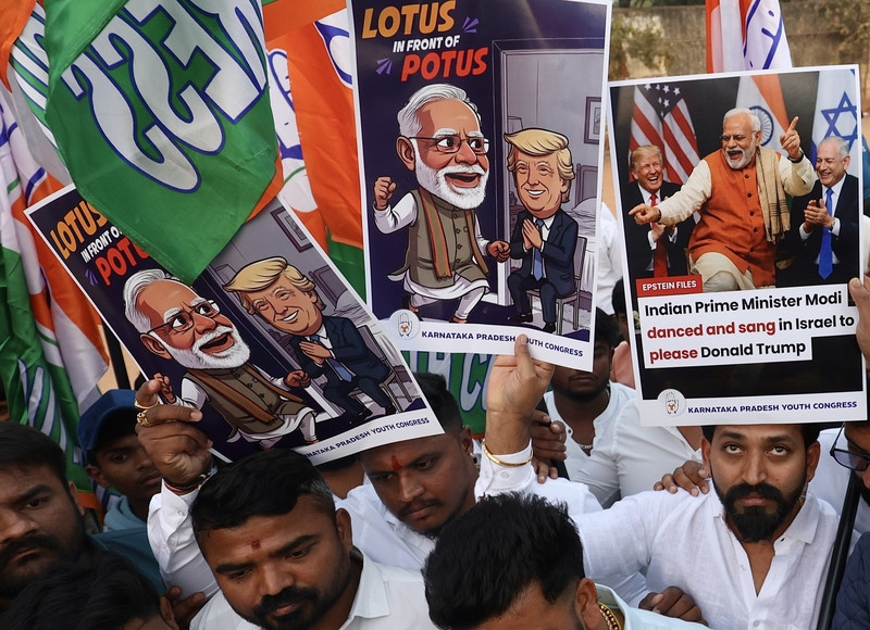 莫迪卷入爱泼斯坦文件后，印度爆发抗议。东方IC