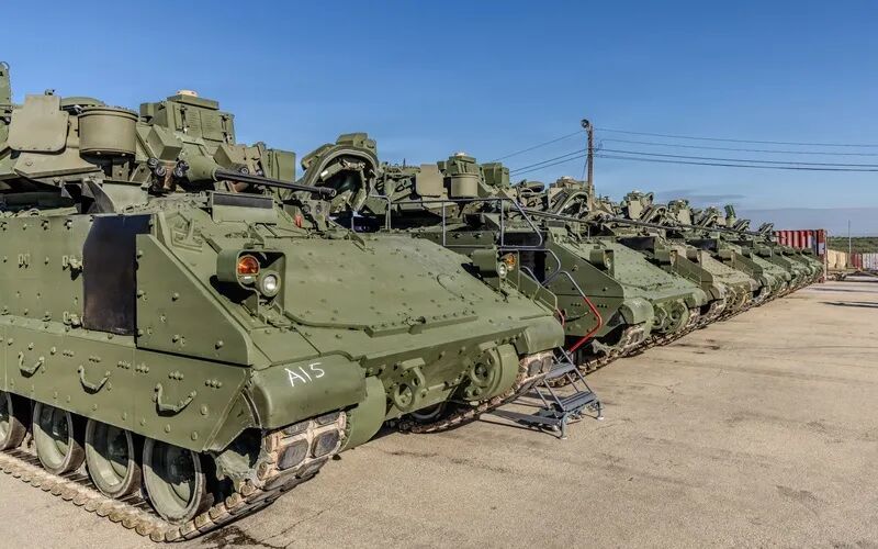 First Team receives new M2A4E1 Bradley Infantry Fighting Vehicles