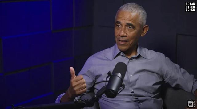 奥巴马参加访谈的视频截图