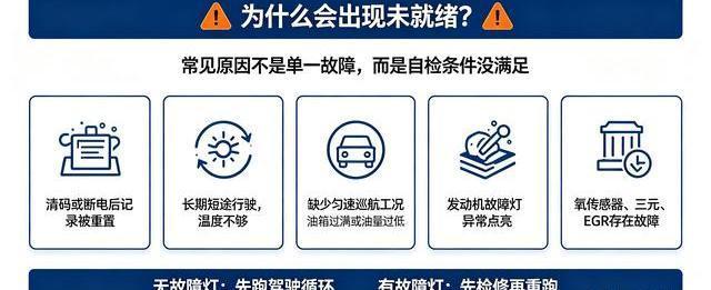 车辆年检显示就绪状态异常？别被误导去修车，学会这一招当场就能过！-有驾
