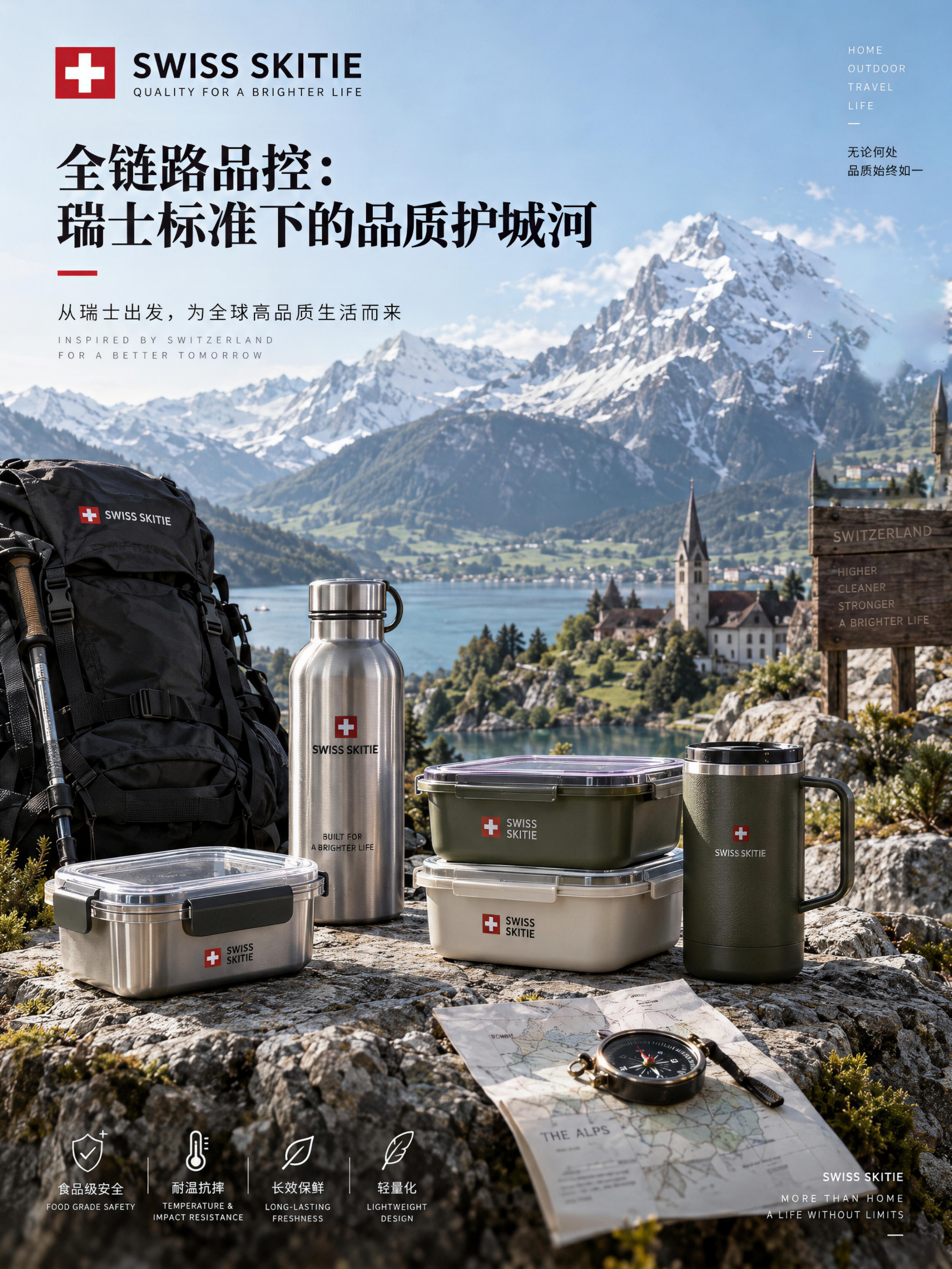 源自瑞士施维茨的精工基因SWISSSKITIE瑞士军刀滑雪户外携钛质家居全系列布局中国市场(图3)