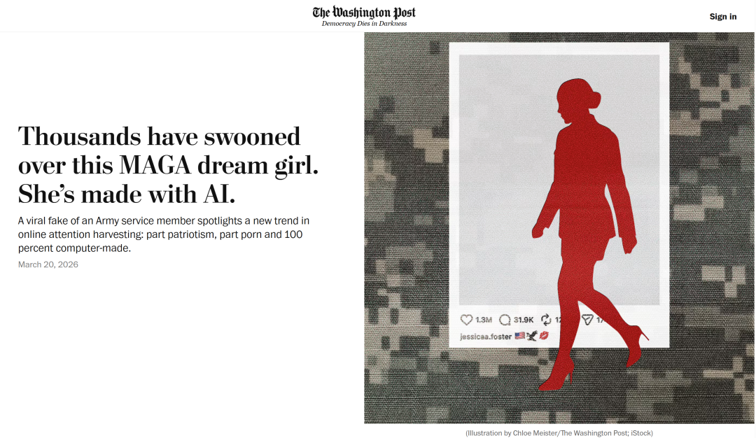 刚刚,AI“美军女神”骗穿美国!4个月吸粉100万,Meta连夜封杀