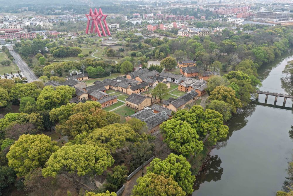 江西省瑞金市叶坪革命旧址群（无人机照片，2026年3月20日摄）。新华社记者 周密 摄