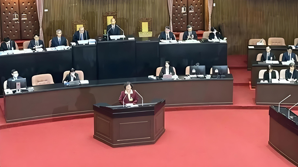 图注：台立法机构27日举行标谤赖清德听证会。