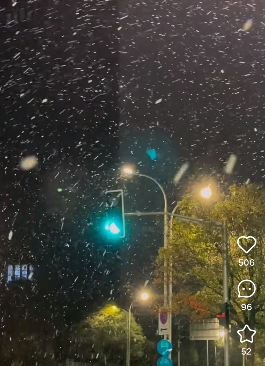 小红书网友@WhimsyrOll.发布的雪景。 平台截图