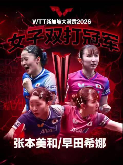 张本美和早田希娜女双三局递减比分夺冠