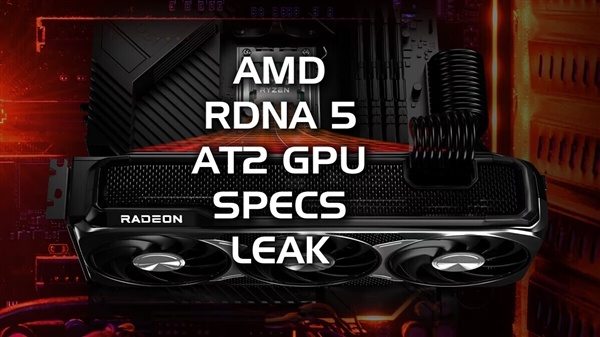 剑指RTX 5080!AMD下一代RDNA 5 AT2规格曝光:比RX 9070 XT快25%