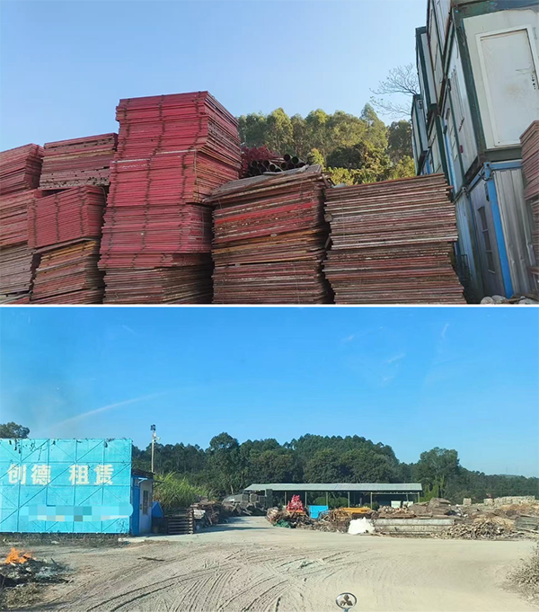 融通潼湖农场二分场的建材堆场现场。受访者供图