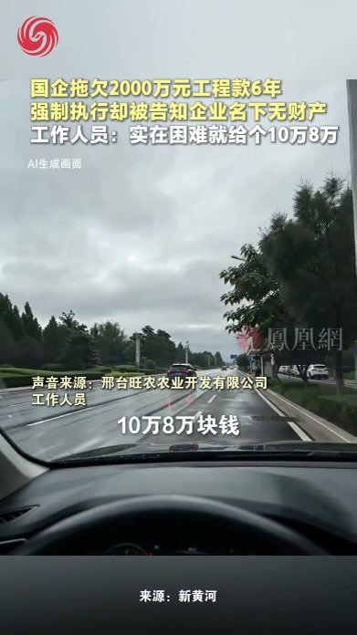 国企拖欠2000万元工程款6年，强制执行却被告知企业名下无财产，负责人称：如果十分困难，可以先给个十万八万#河北 #邢台 #企业 #社会