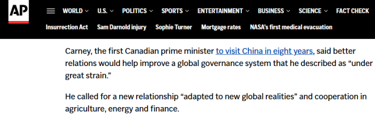 美联社网站报道截图