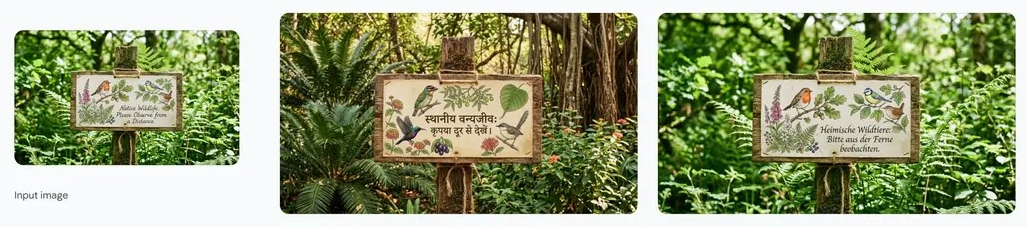 本地化版本的「原生野生动物」指示牌