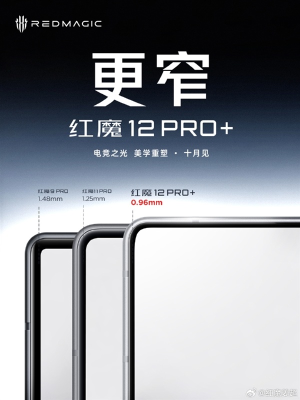 真全面屏旗舰!红魔12 Pro+官宣10月15日发布 首批搭载第六代骁龙8超级至尊版