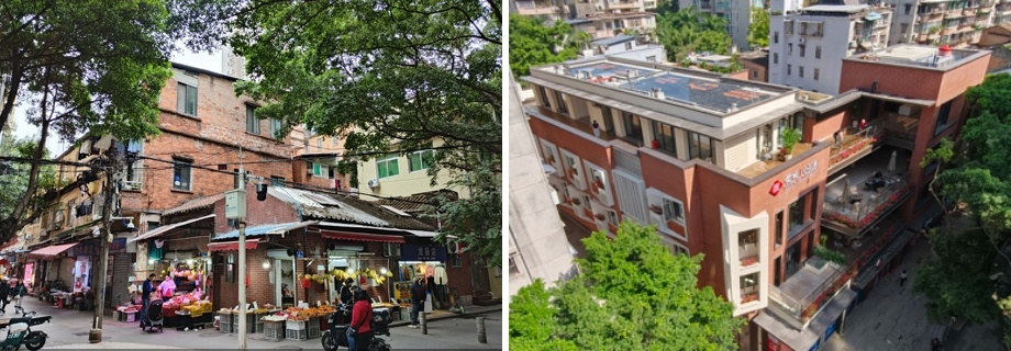 “小石集”改造前（左）与改造后（右）。受访者供图