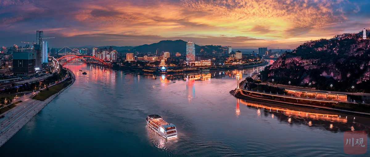 宜宾三江口晚霞（资料图）。C视觉摄影师 张元戎